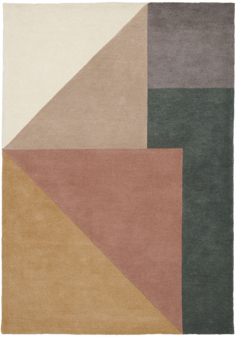 multicolour geometric rug