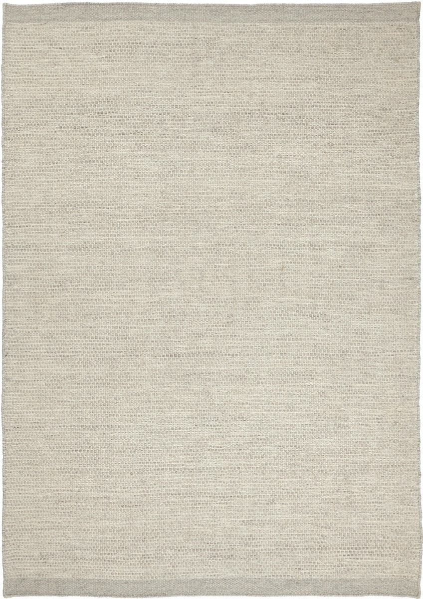 plain beige and grey wool rug