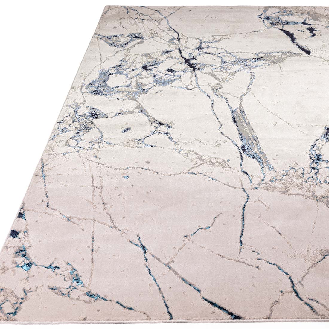 Aurora Quake Metallic Blue Rug AU22