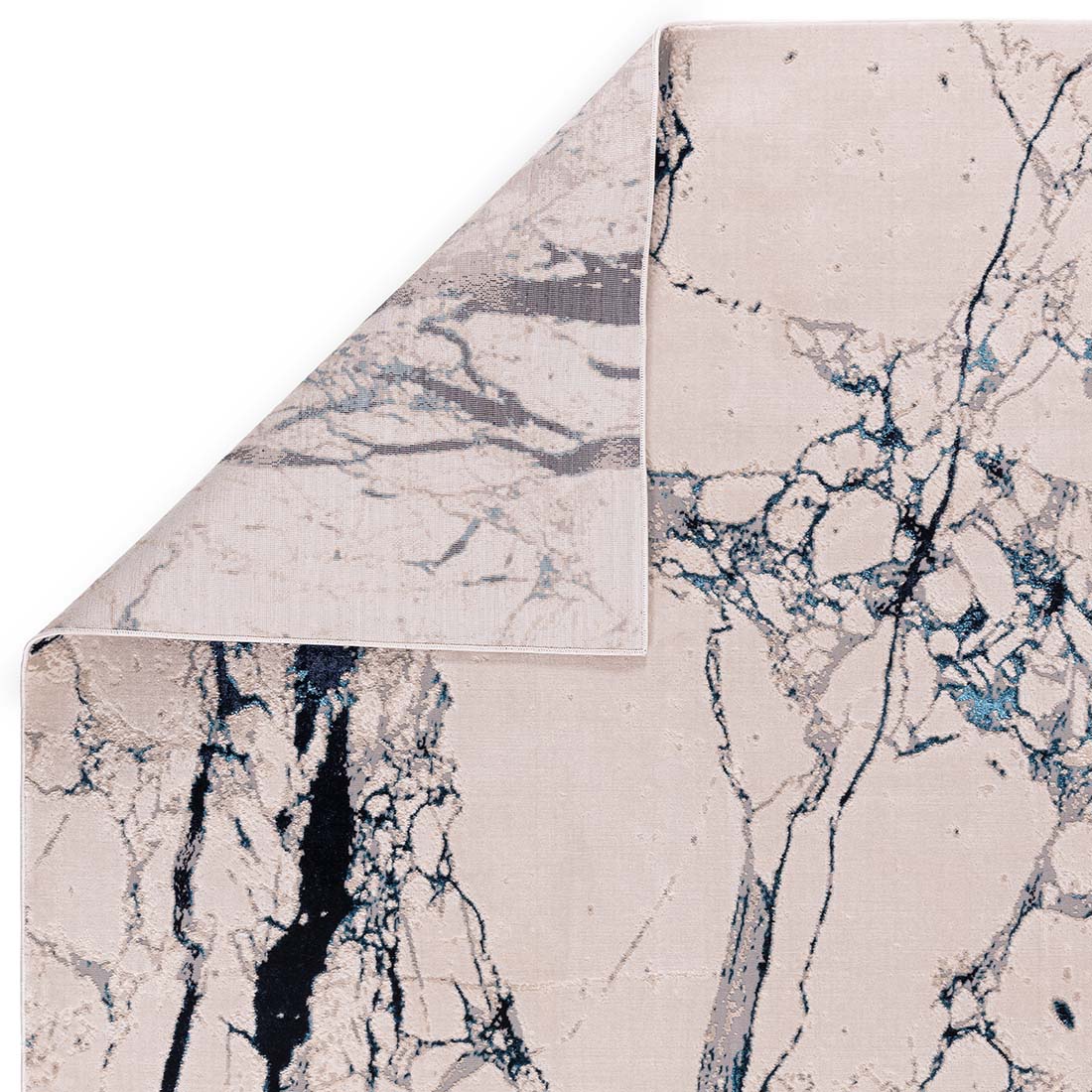 Aurora Quake Metallic Blue Rug AU22