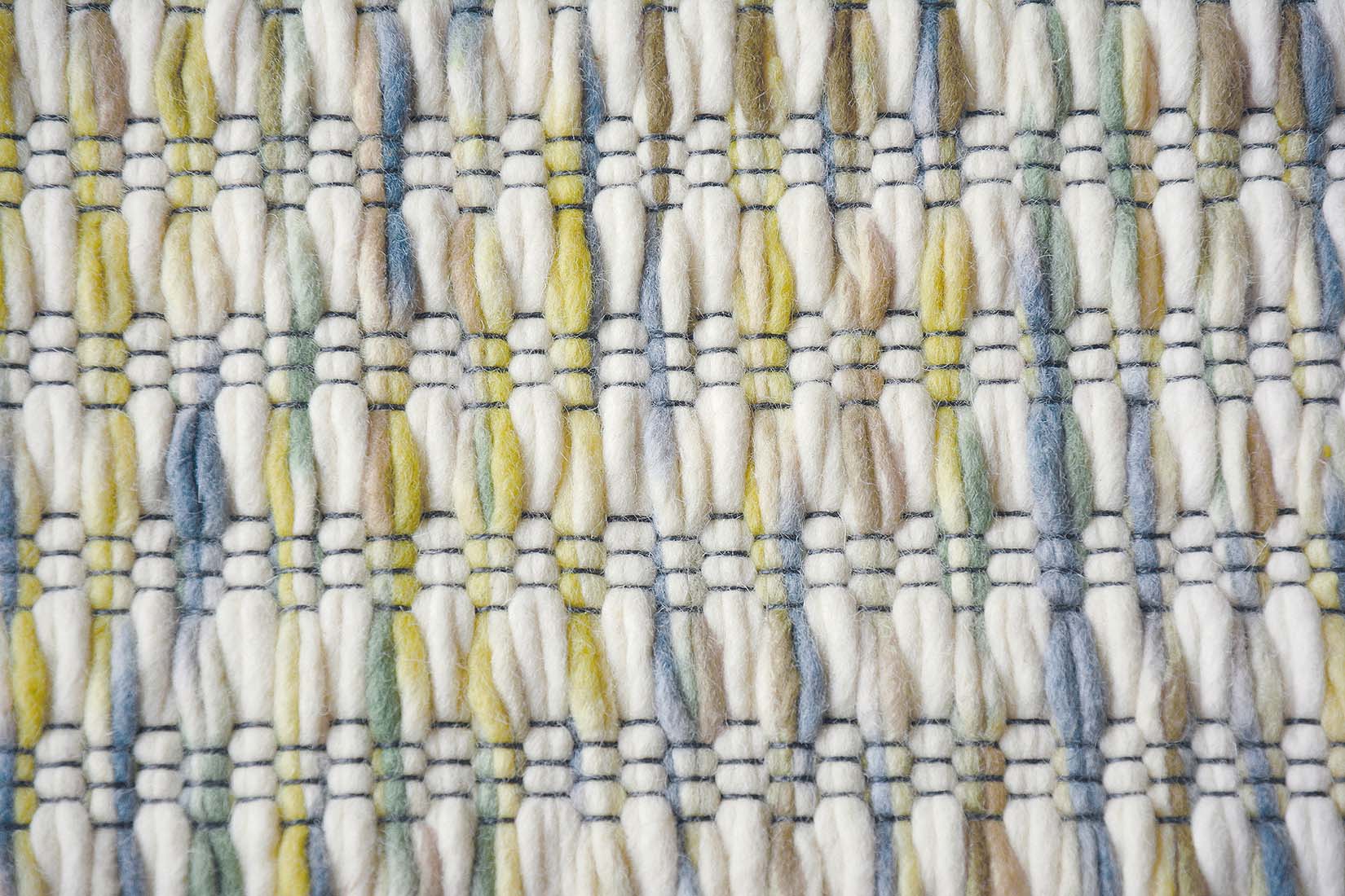 yellow and green textured area rug