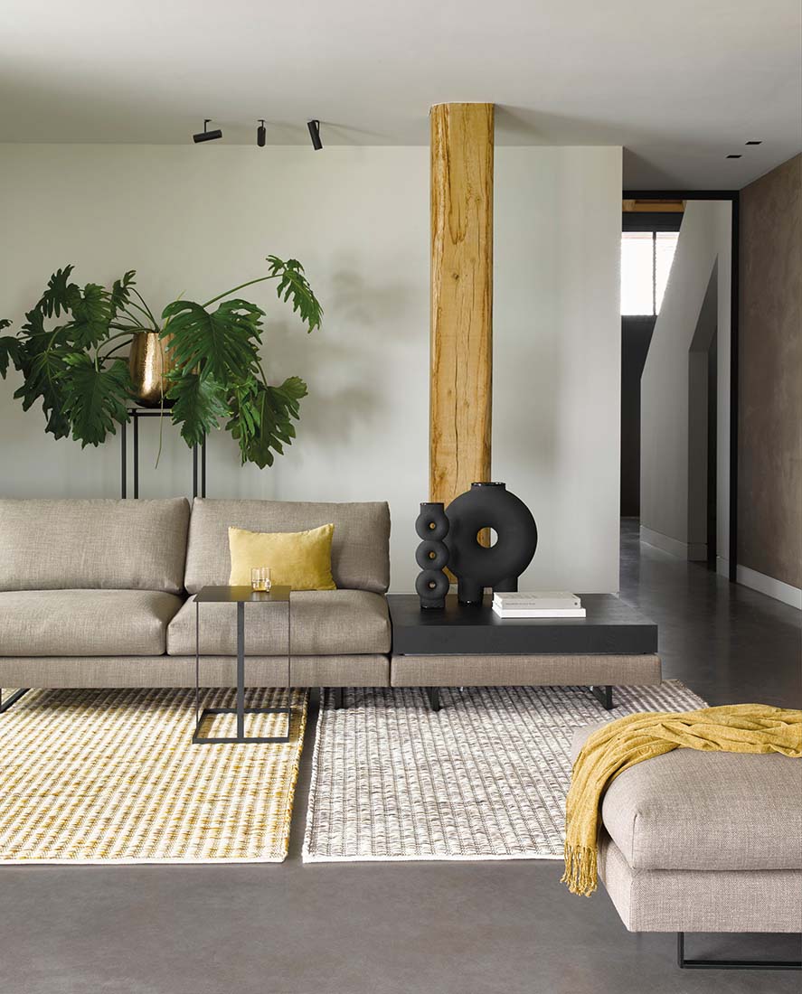 cream and grey textured area rug