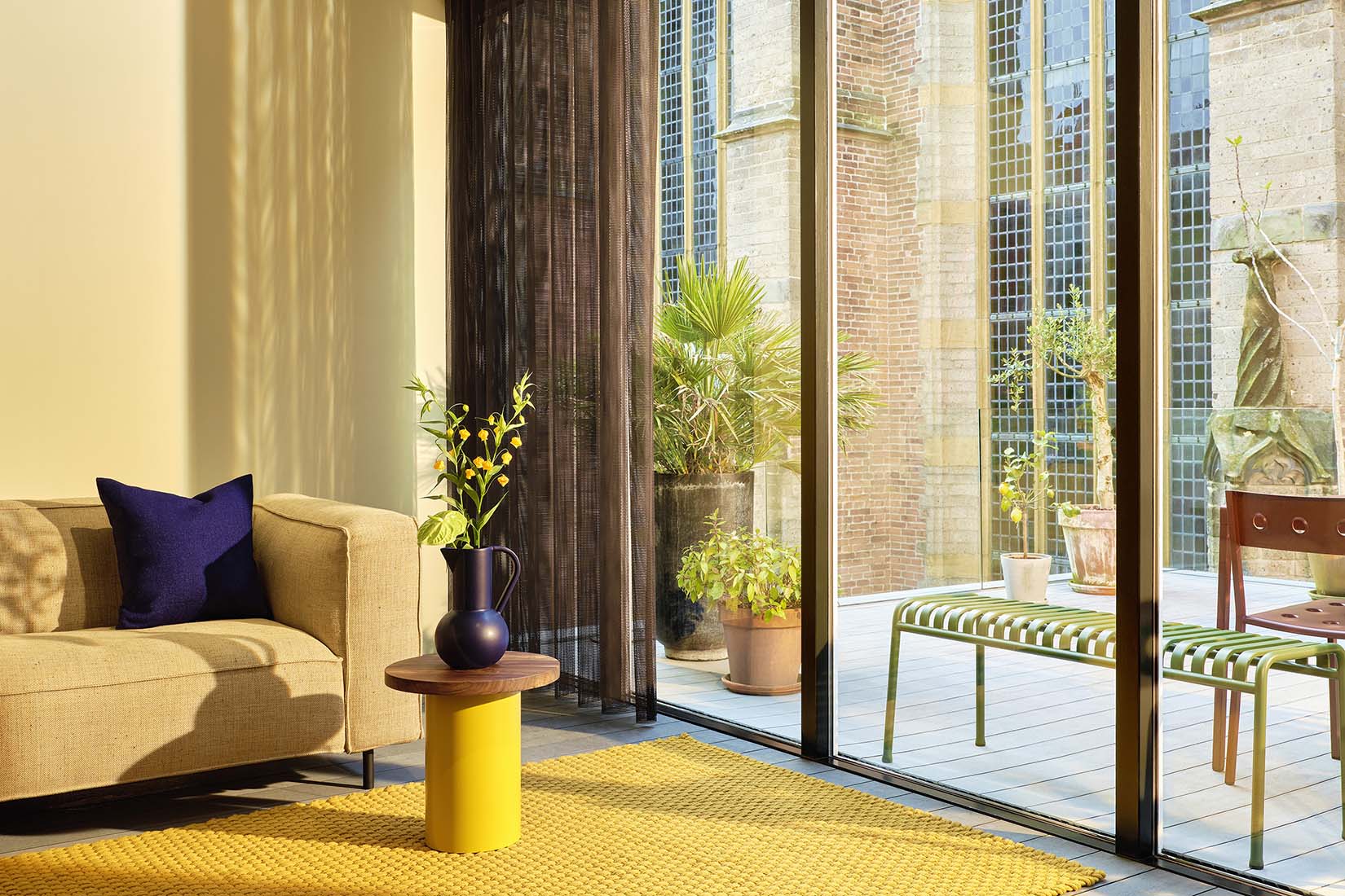 yellow modern indoor outdoor polyethylene rug