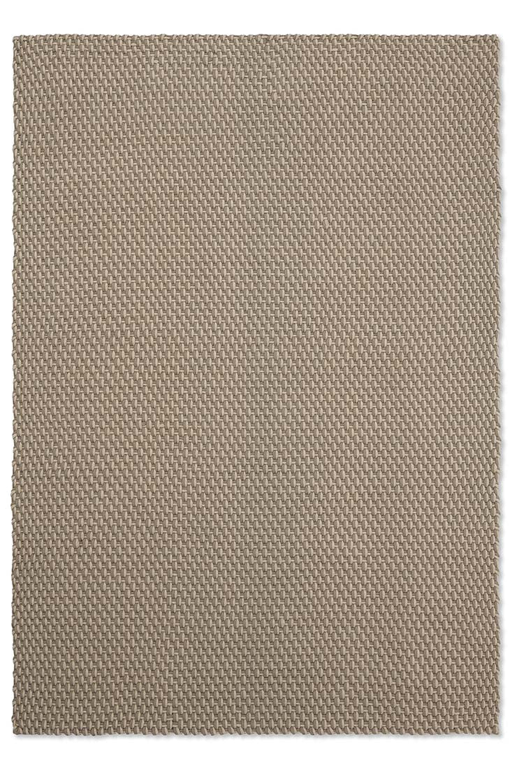 eco-conscious taupe and beige modern indoor outdoor polyethylene water resistant luxury rug