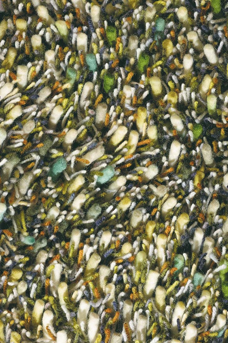 brink and campman green shagpile wool rug