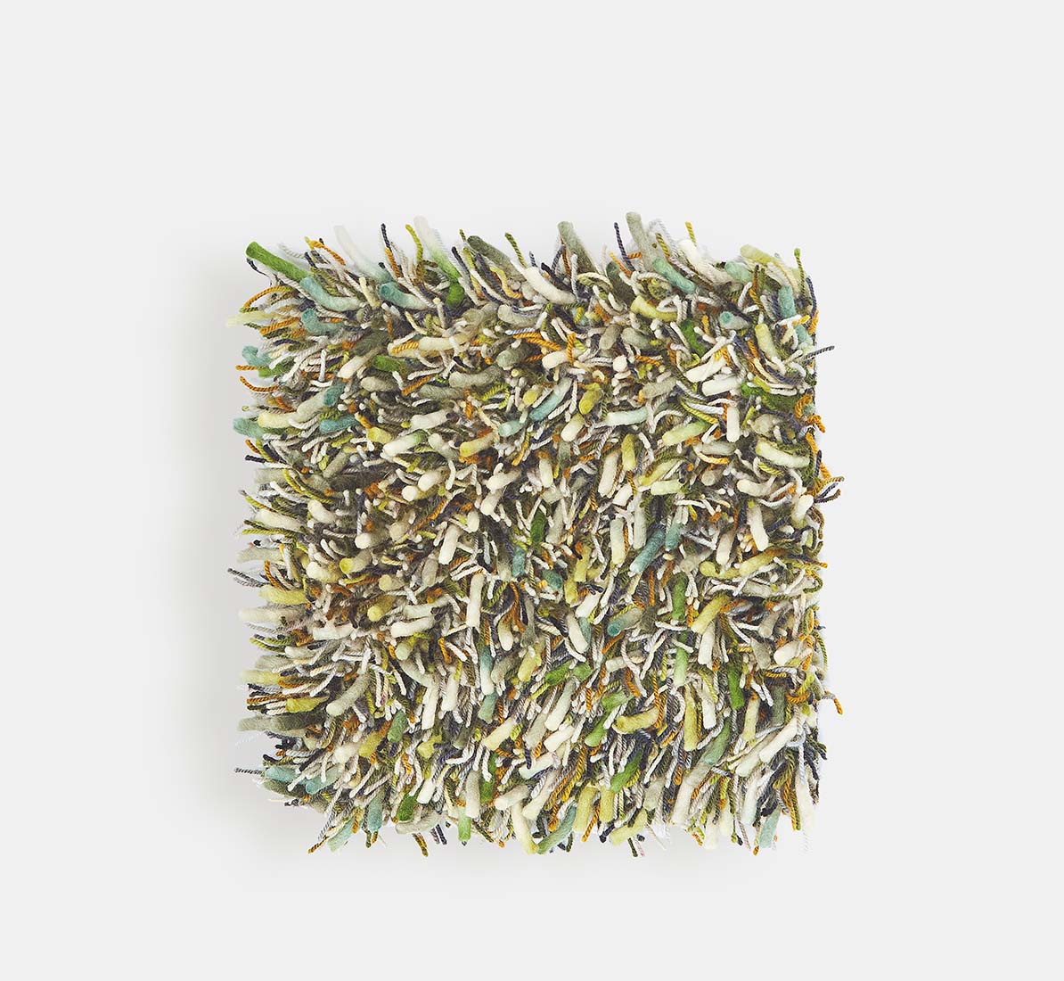 brink and campman green shagpile wool rug