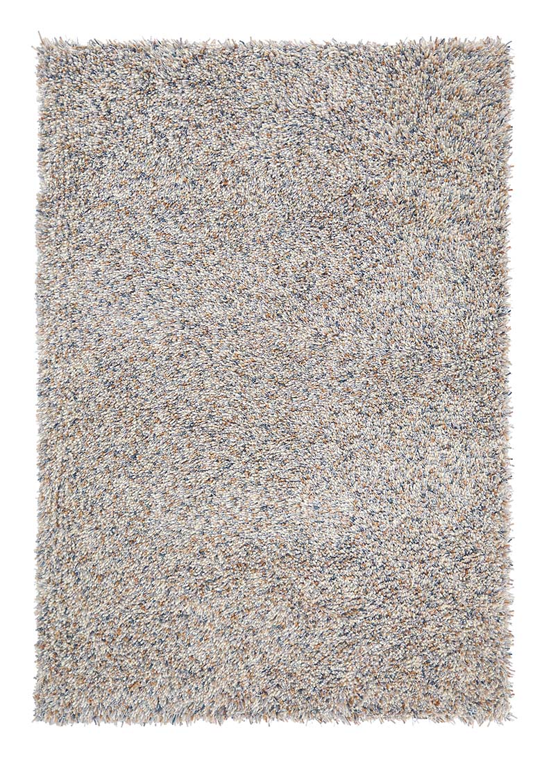 cream, grey and beige shagpile area rug