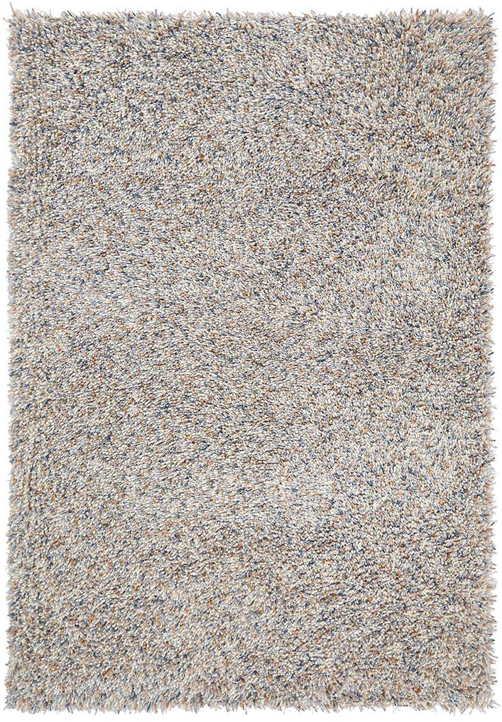 cream, grey and beige shagpile area rug