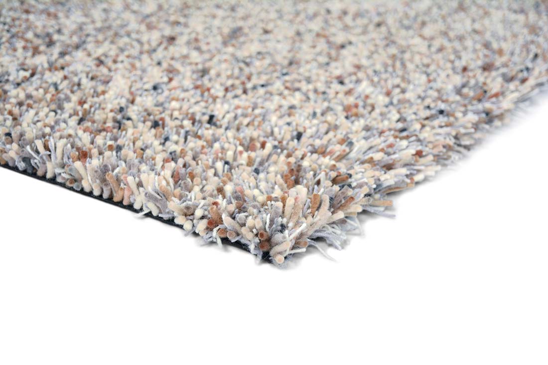 grey and beige shagpile area rug