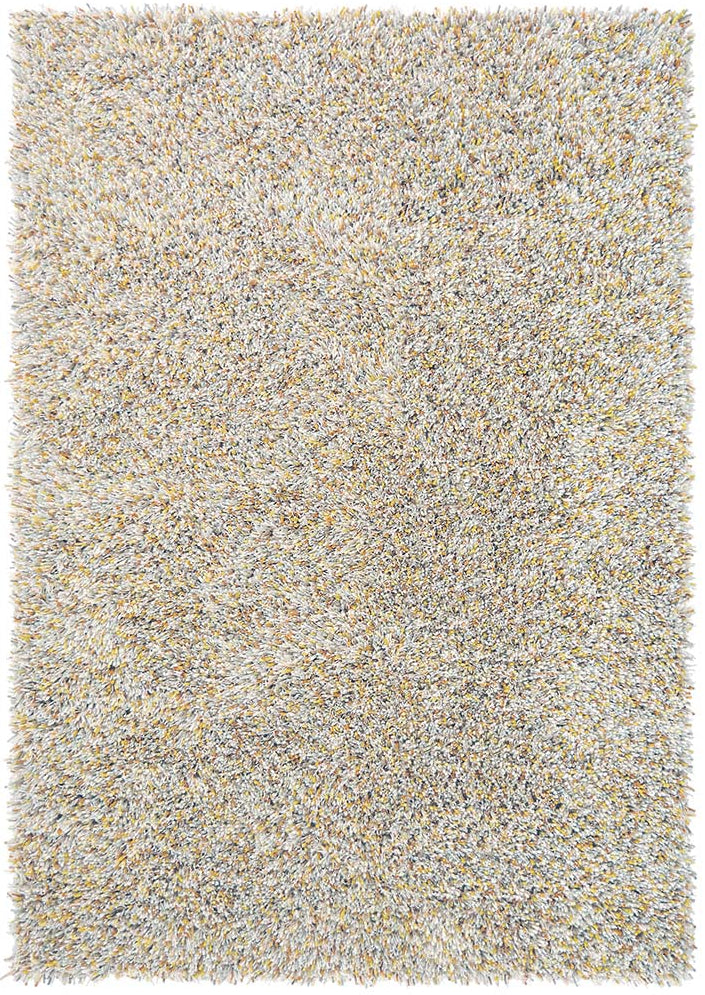 cream, yellow, rust and duck egg blue shagpile area rug