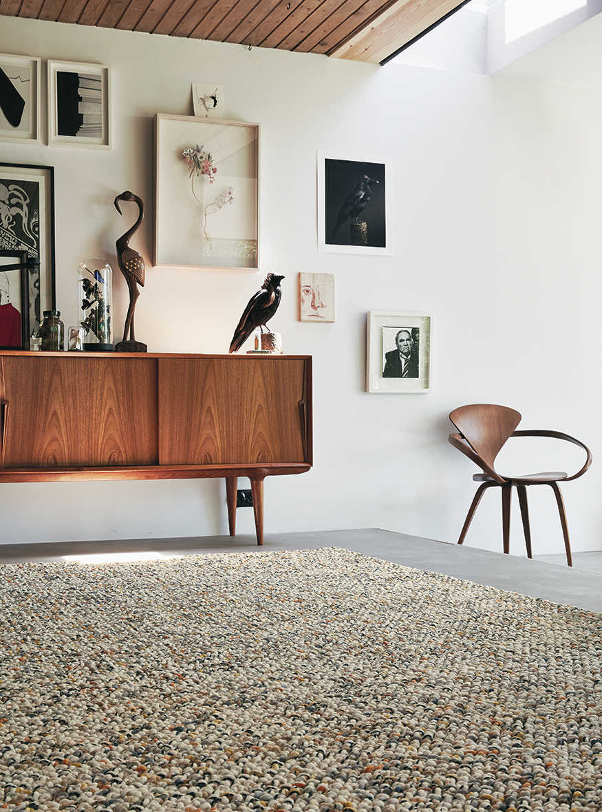 brink and campman cream textured wool and jute rug