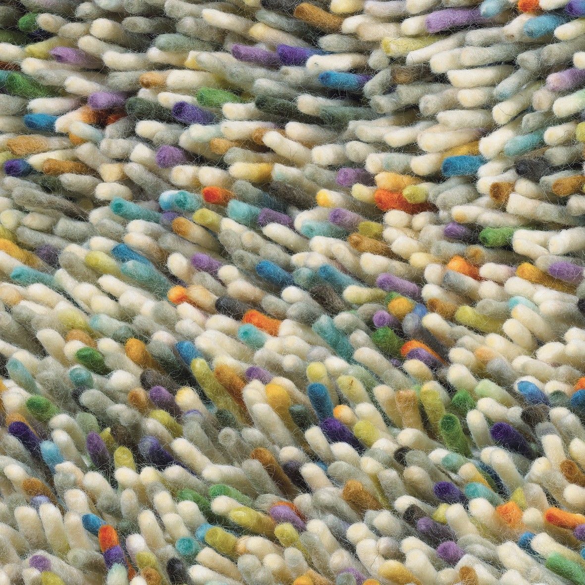 multicolour brink and campman shagpile wool rug