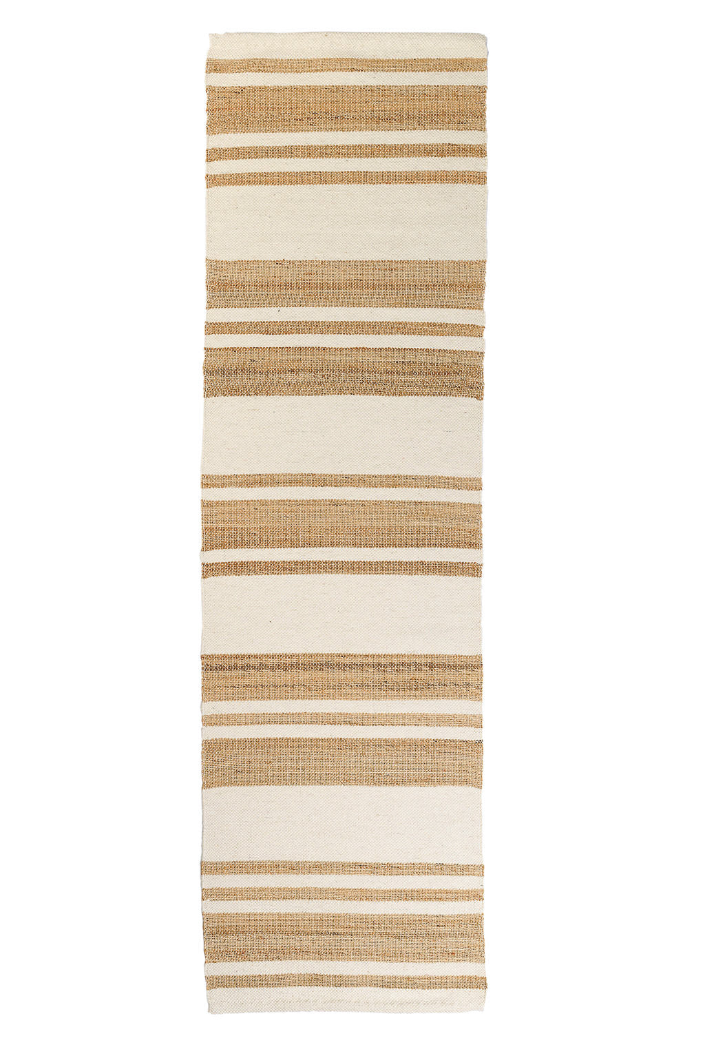 jute runner rug with white stripes