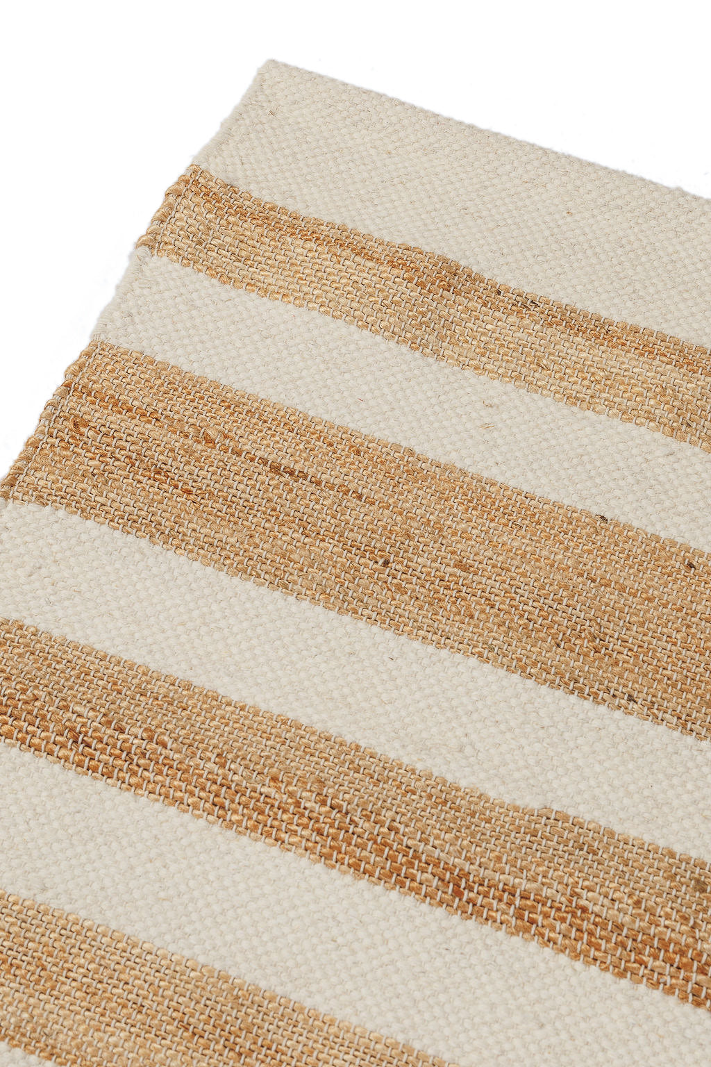 jute rug with white stripes