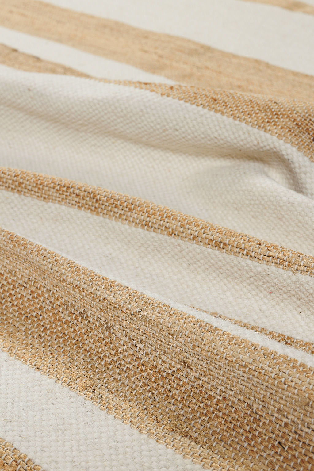 jute rug with white stripes