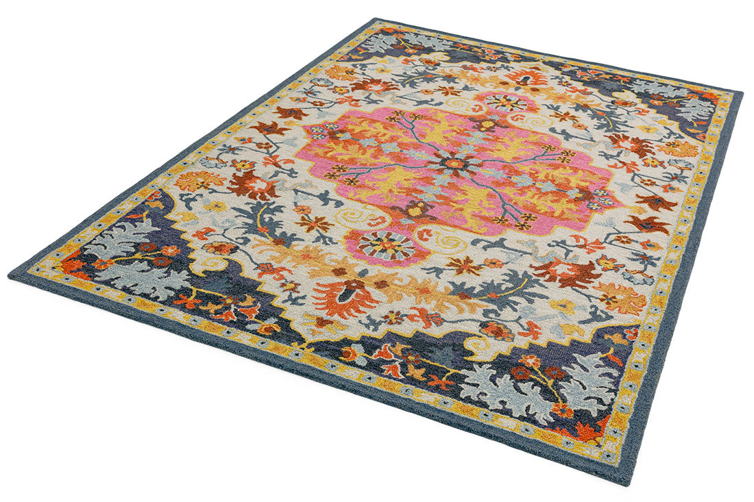 multicolour vintage style rug