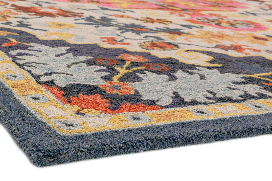 Bronte Multicolour Vintage Style Wool Rug
