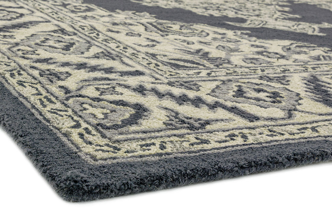 Bronte Shadow Vintage Style Wool Rug