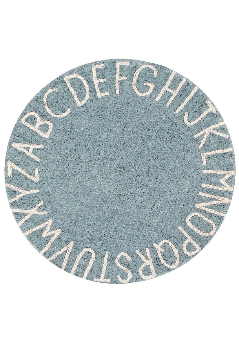 Round ABC Vintage Blue-Natural