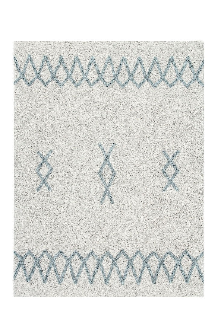 Cotton Blue Moroccan rug