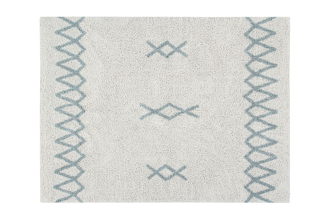 Cotton Blue Moroccan rug