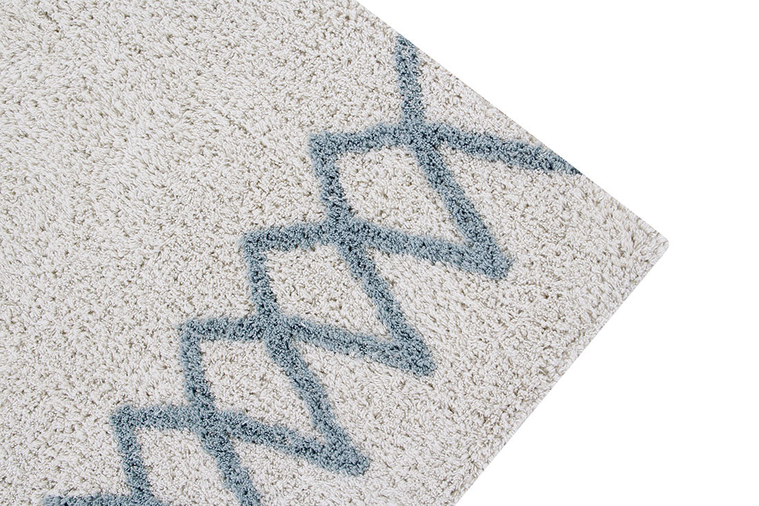 Cotton Blue Moroccan rug