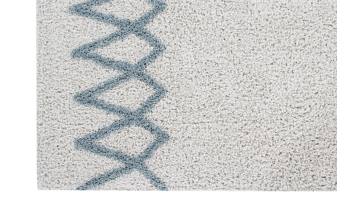 Cotton Blue Moroccan rug