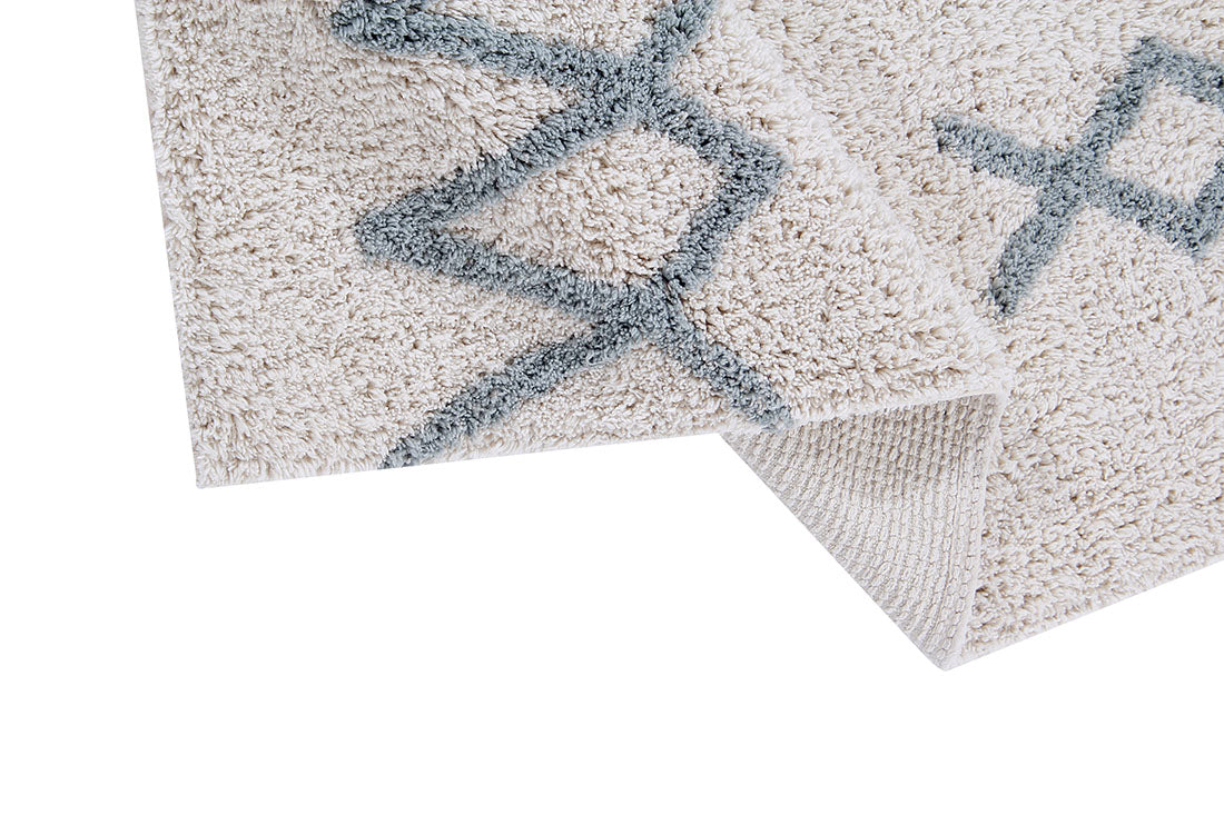 Cotton Blue Moroccan rug