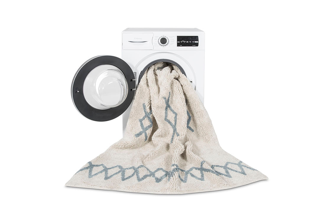 Cotton Blue Moroccan rug