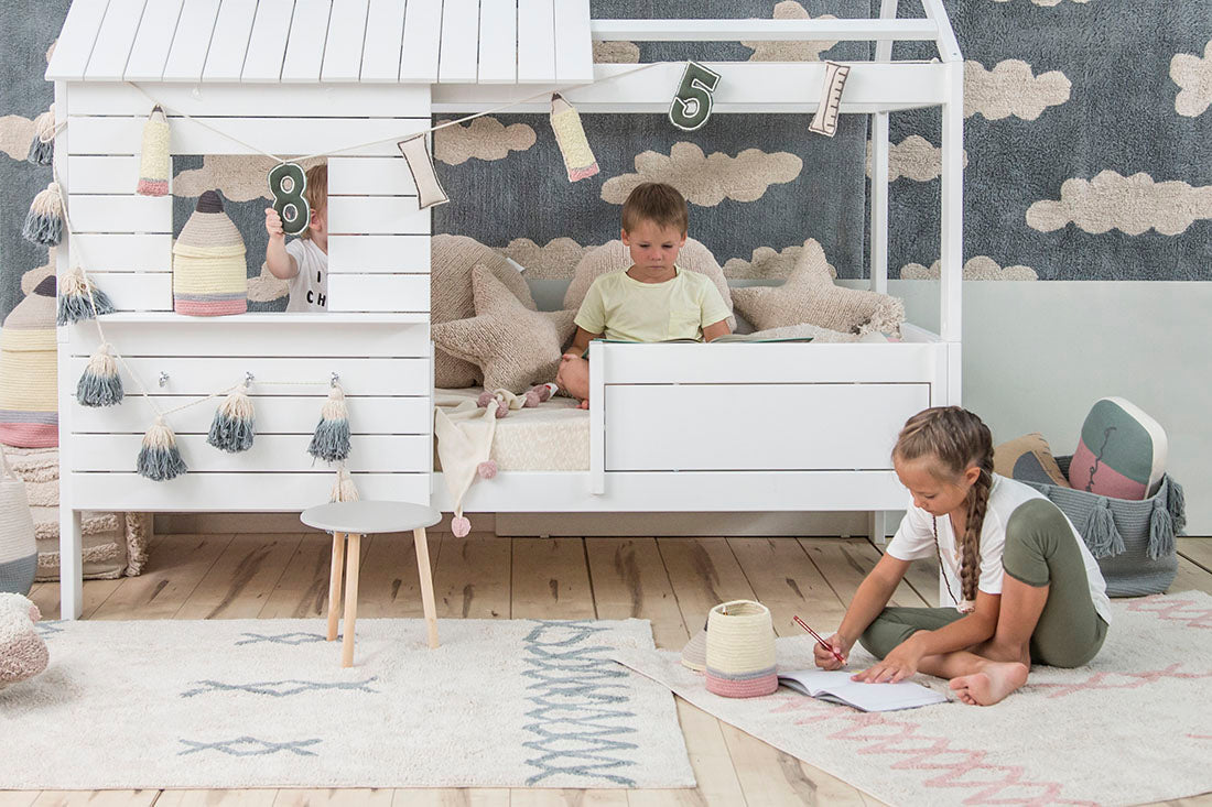 Cotton Blue Moroccan rug