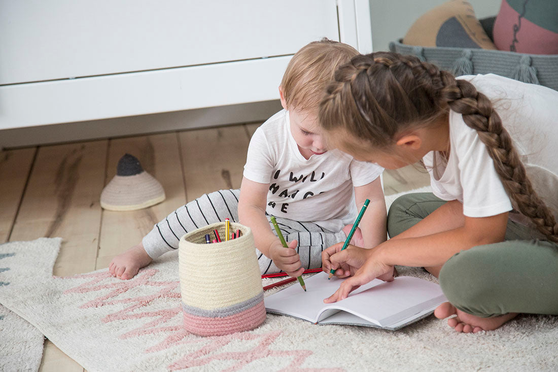 Cotton Beige Moroccan rug