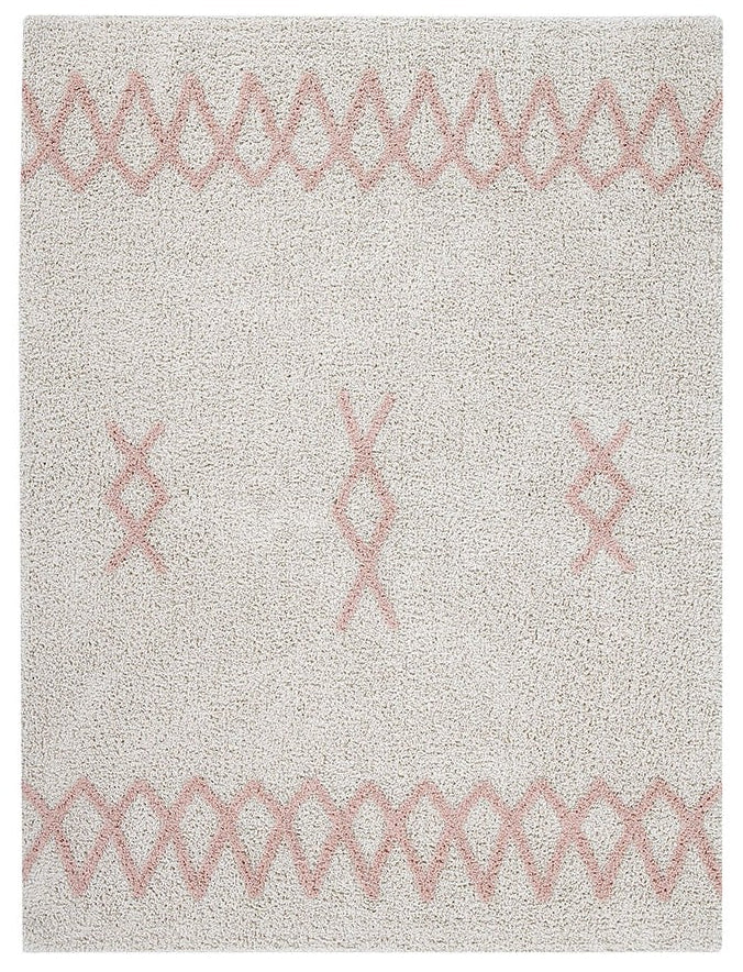 Cotton Beige Moroccan rug