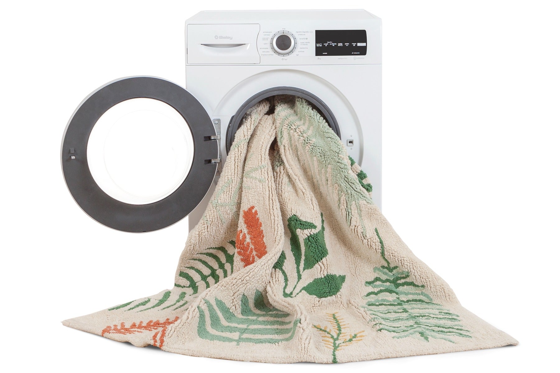 Floral Multicoloured Cotton Rug