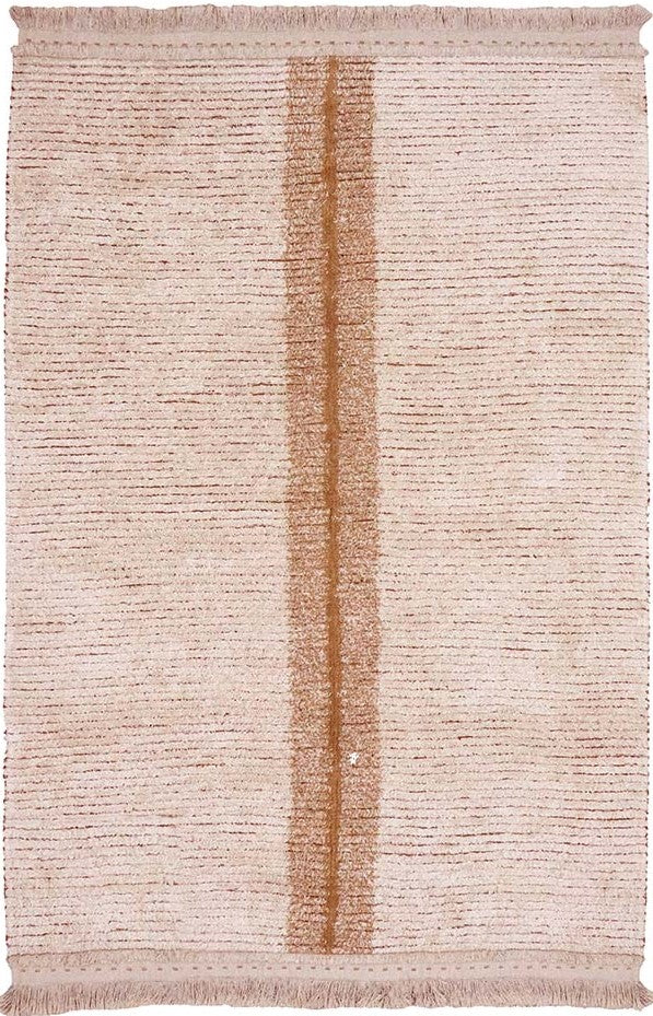 reversible textured rug in beige and brown