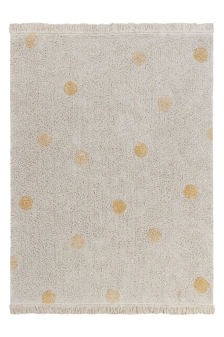 Mustard yellow and white woven runner with aztec chevron pattern