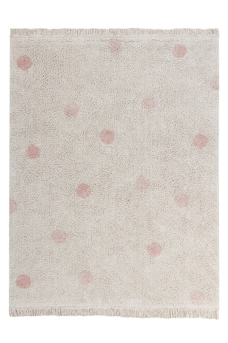 Washable Rug Hippy Dots Vintage Nude