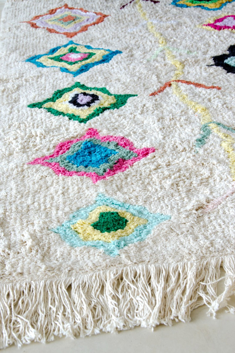 Multicolour Moroccan Cotton Rug
