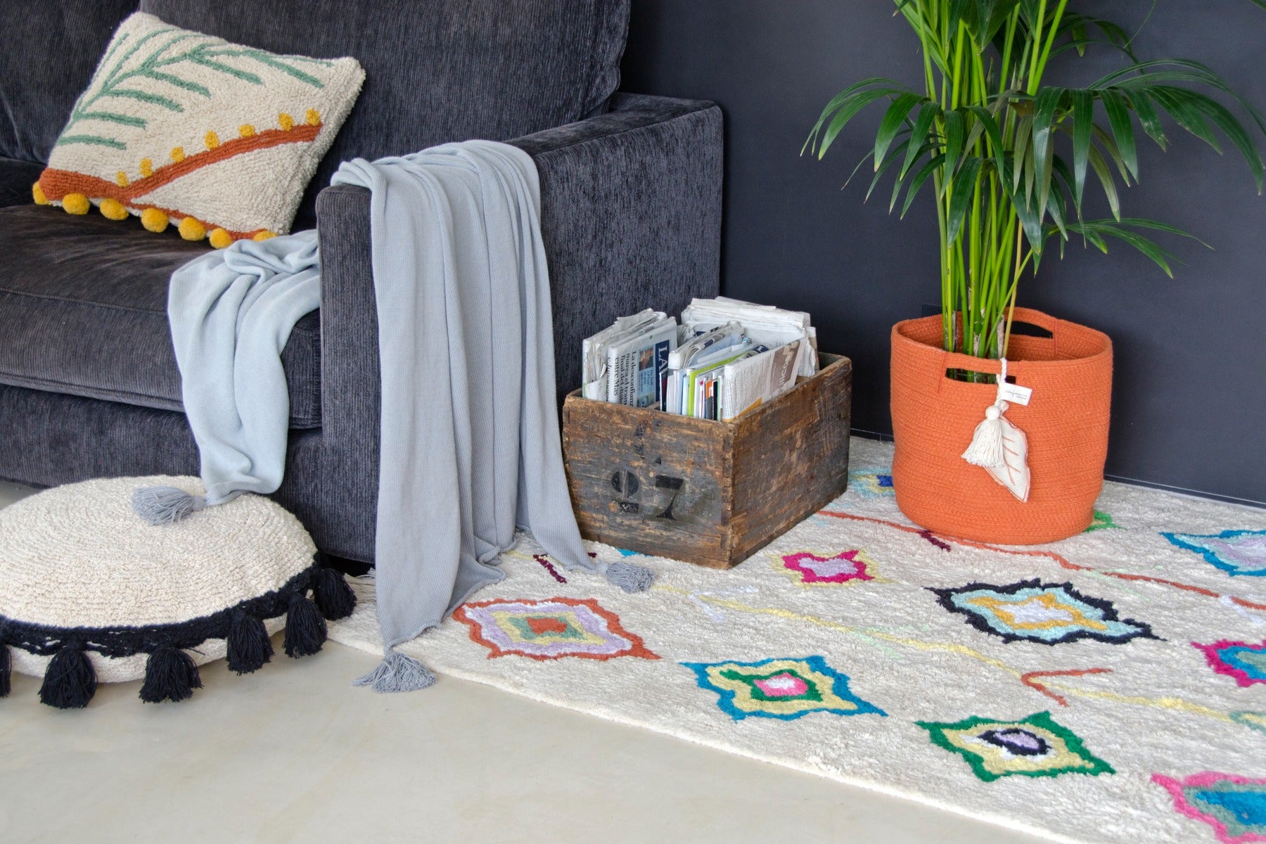 Multicolour Moroccan Cotton Rug