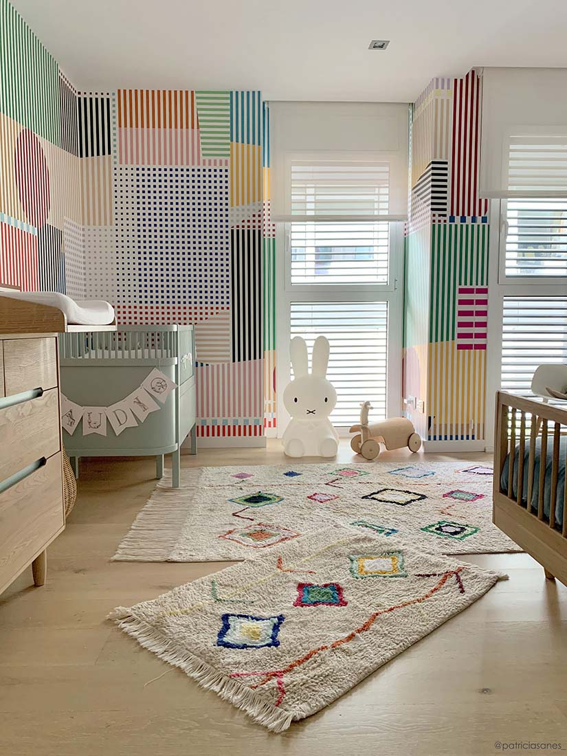 Multicolour Moroccan Cotton Rug