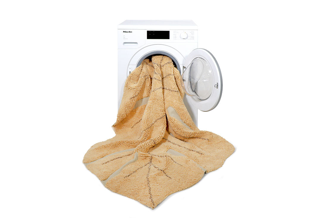 Washable Rug Monstera Honey