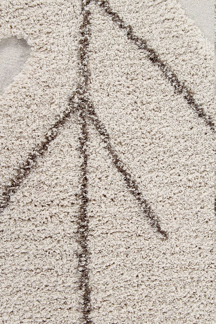 Washable Rug Monstera Natural