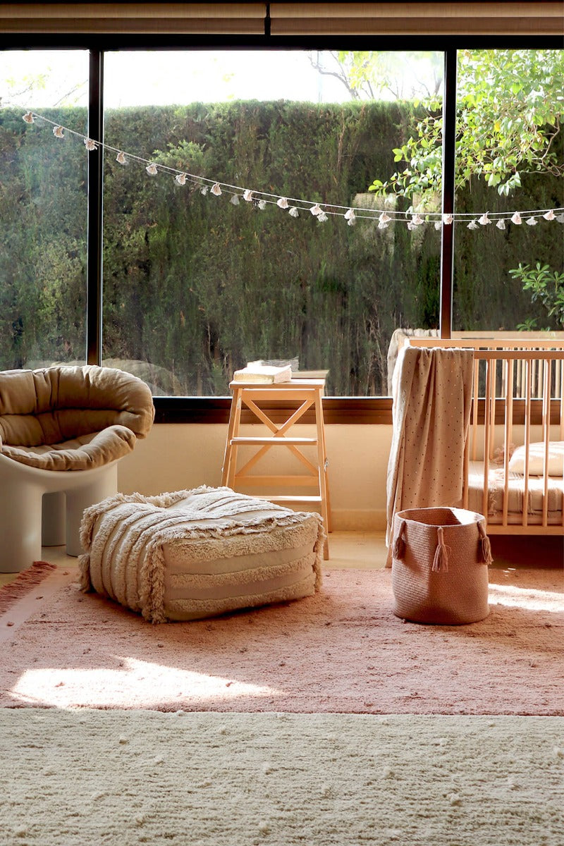 textured olive green rug