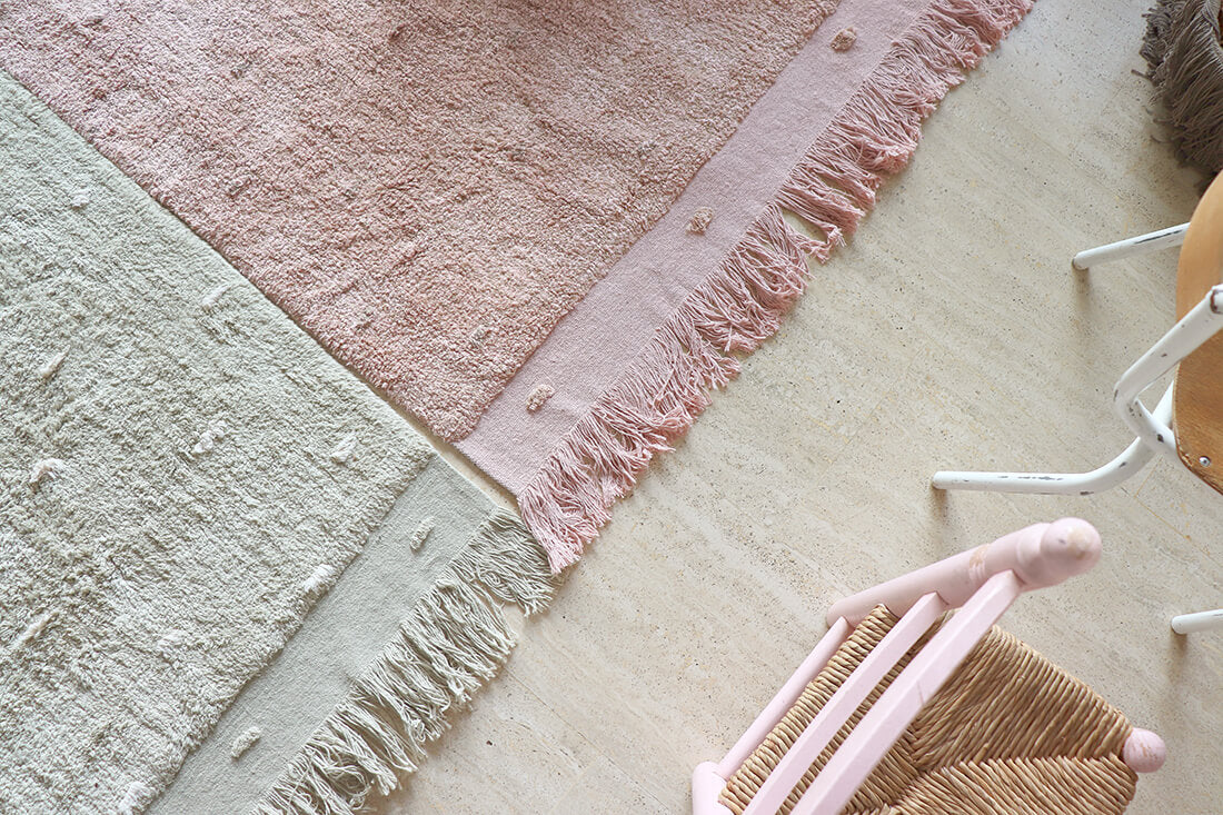 textured olive green rug