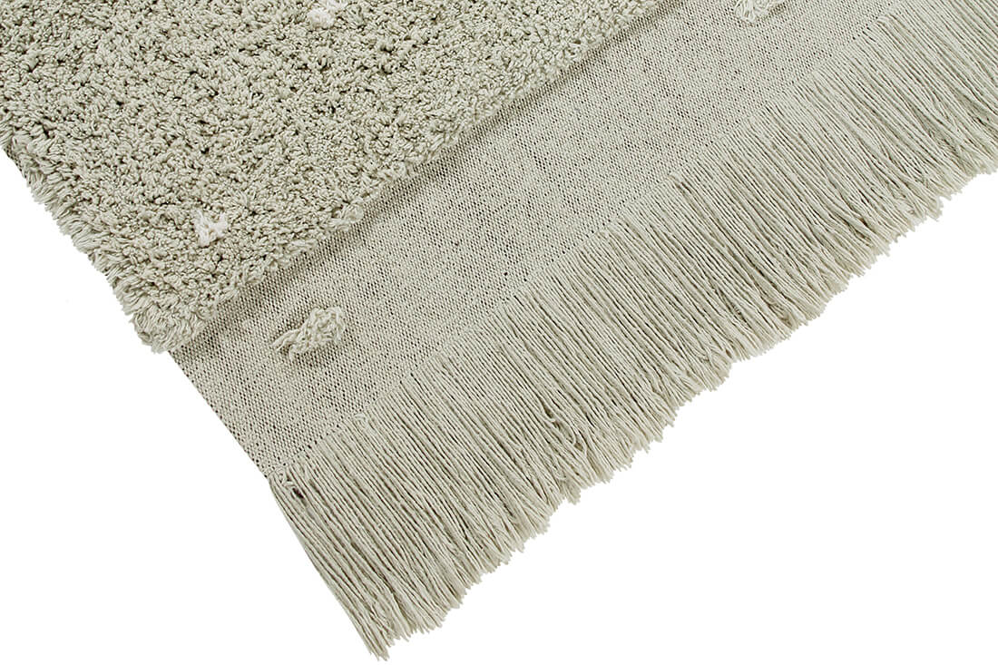 textured olive green rug