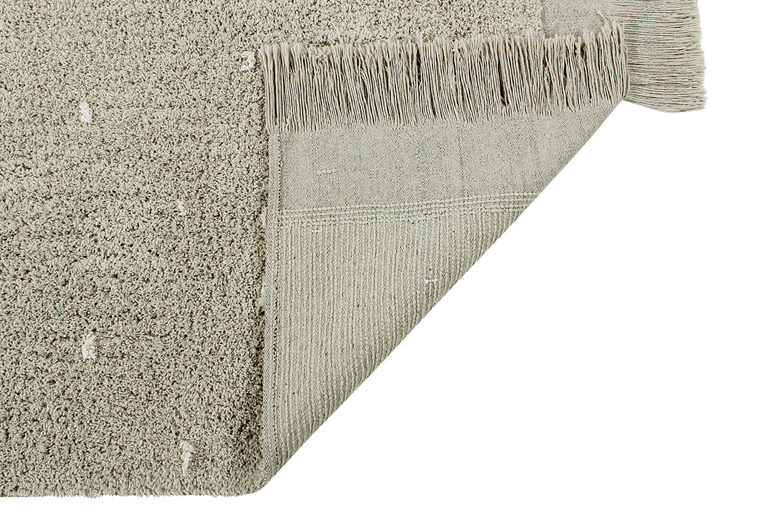textured olive green rug