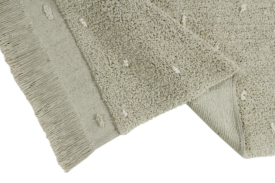 textured olive green rug