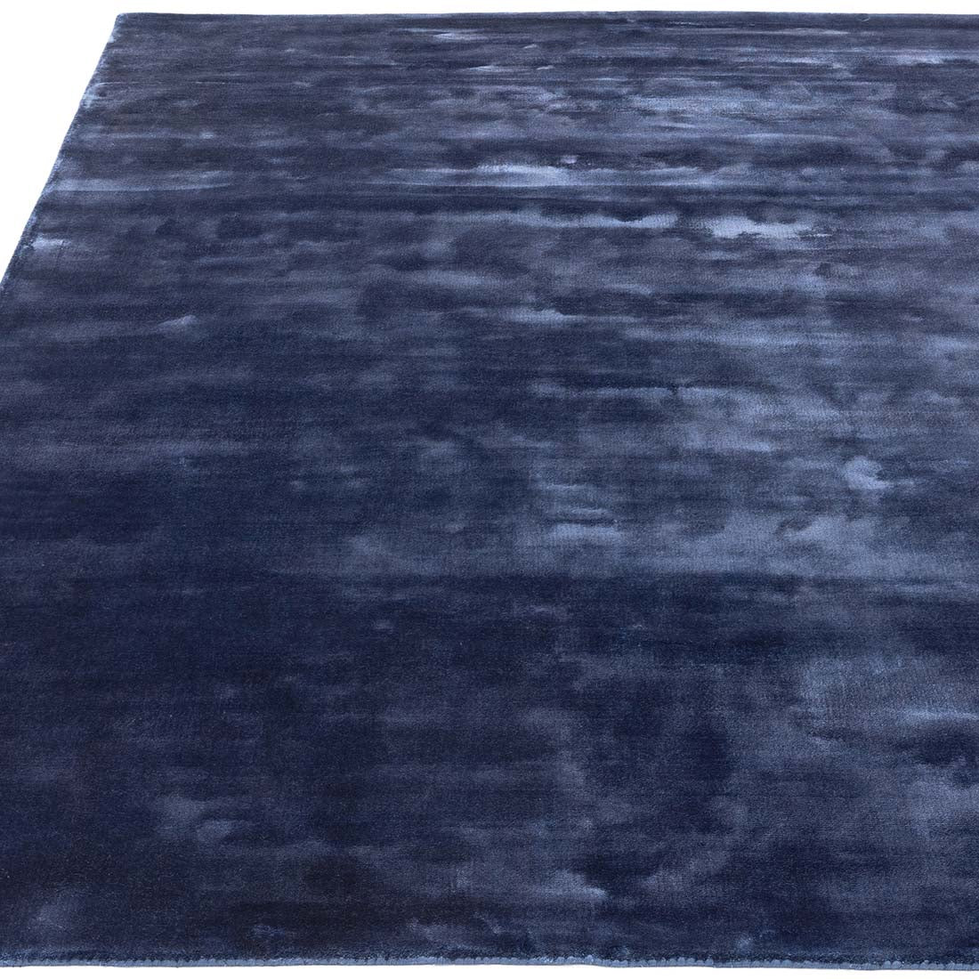 shiny blue modern rug in a plain style
