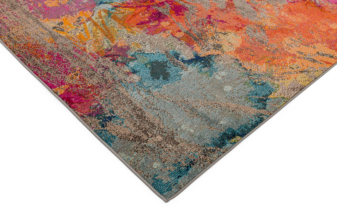 Abstract multicolour rug