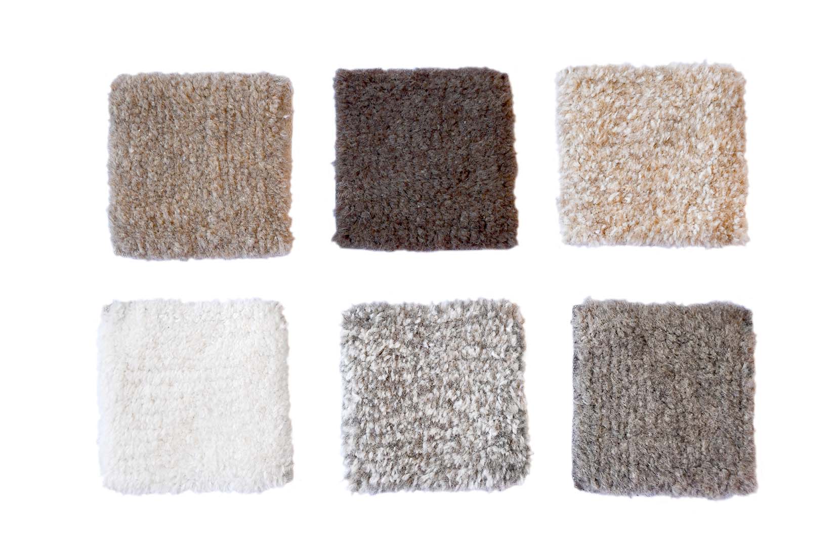brown washable wool rug with textured detail
