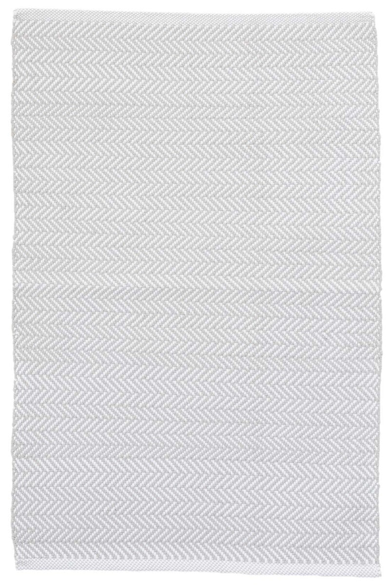 Herringbone Pearl Grey/White Indoor/Outdoor Rug